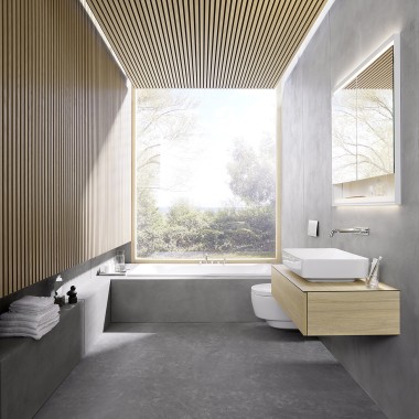 Zwycięski projekt łazienki 6x6 autorstwa duńskiej firmy architektonicznej Bjerg Arkitektur (© Geberit)